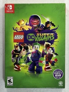 LEGO DC Super Villains (Nintendo Switch) w/ Box and Harley Quinn Bag Tag - Picture 1 of 6