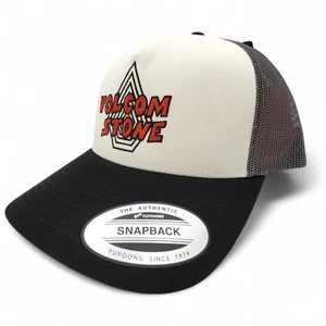Volcom Stone Pit Stop Trucker Hat Mesh Adjusstable Snapback White Black Grey New - Picture 1 of 14
