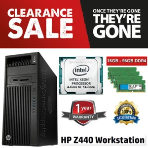 HP Z440 Workstation Xeon upto 14-CORE E5-2680v4 3.30GHz 32GB 64GB DDR4 512gb SSD - Picture 1 of 10