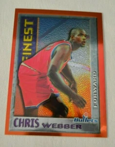 1996 TOPPS FINEST CHRIS WEBBER WASHINGTON BULLETS FORWARD MYSTERY FINEST CARD M8 - Picture 1 of 4