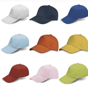 Cappellino Bambino 20 Pezzi 5 Pannelli 100% Cotone con Visiera Rigida precurvata - Foto 1 di 19