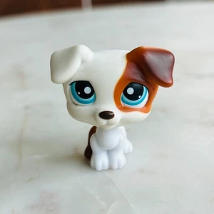 Littlest Pet Shop LPS Jack Russell Puppy Dog w Blue Eyes Figurine #151 - Picture 1 of 6