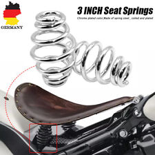 Produktbild - Paar Motorrad Sitzfedern Solo Sitz Sattel 3"Zoll Chrome für Harley Bobber Custom