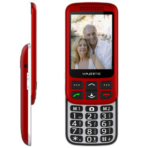 NEW MAJESTIC Cellulare 2.8" 123 g Rosso Telefono per anziani - 300087_RD