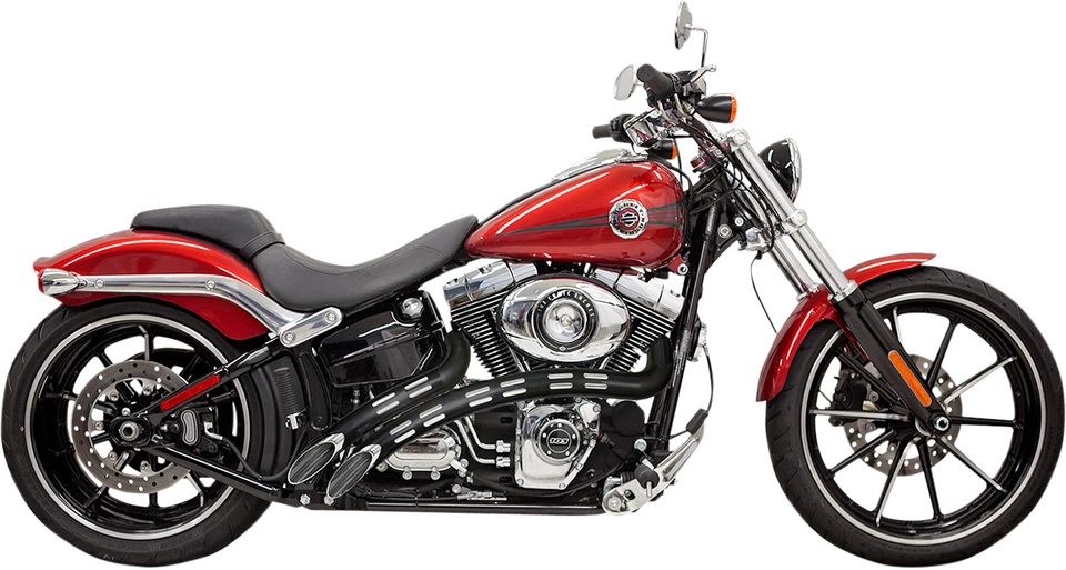 Barredoras radiales Bassani negras cromadas escape 1986-2017 Harley Dyna Softail FXST Foto 1 de 1
