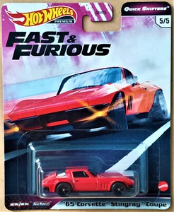 2021 HOT WHEELS FAST & FURIOUS QUICK SHIFTERS #5/5 - '65 CORVETTE STINGRAY COUPE - Picture 1 of 1