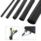 Convenient and Durable Black Expandable Cable Sleeve for Electronic Devices