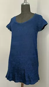 45RPM forty five RPM studio by R 1 Japan solid plain indigo blue ladies tshirt - Picture 1 of 10