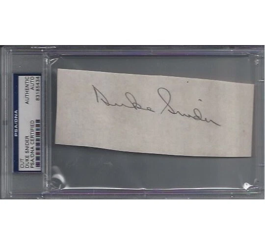 Duke Snider signed Cut - PSA DNA - Image 1 of 1