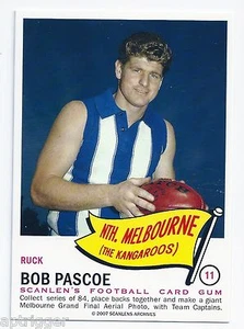 2007 - 1966 Scanlens Archives Flag Series (11) Bob PASCOE North Melbourne **** - Picture 1 of 1