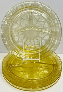 5 Hocking CAMEO/BALLERINA YELLOW 10 1/2” GRILL PLATES - Picture 1 of 1