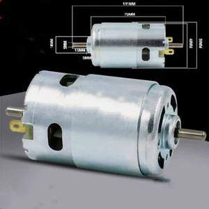 Motore 12V-24V DC Alta Potenza 3000RPM~15000RPM Doppia Uscita 895 Coppia Grande - Foto 1 di 9