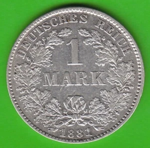 Empire 1 Mark 1881 H in VF-XF pretty rare Leipzig - Picture 1 of 2