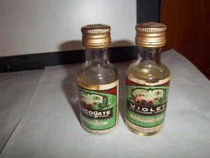 "LANGDALE LTD" Brand Vintage *FLAVORING BOTTLES* Good Cond *CHOCOLATE & VIOLET* - Picture 1 of 2