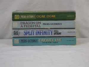 Piers Anthony 4 PB Book lot Ogre, Ogre, Crewel Lye, Split Infinity... G/VG - Imagen 1 de 5