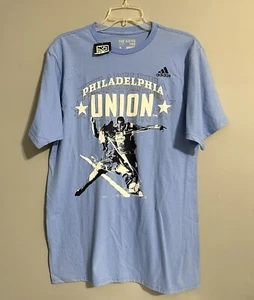 Philadelphia Union Graphic T Shirt L Soccer Blue Adidas Mwanga #10 - Picture 1 of 13