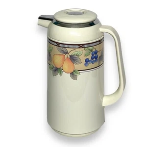 Mikasa Intaglio Garden Harvest 1 Liter Carafe Thermos Push Button Pitcher Jug - Imagen 1 de 7