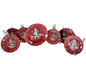 Assiettes Vietri I.C.A.V.Giordano 1950 vintage Italie 1950 x7 - Picture 1 of 11