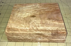 One Hawaiian Curly Mango Block~6 7/8" x  5 1/2" x 1 3/4" ~ Bowl Turning (#852) - Picture 1 of 6