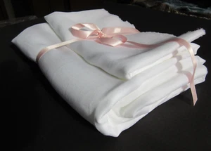 Tela de coser de lino blanco 60" de ancho 4+ yardas Estate - Imagen 1 de 5