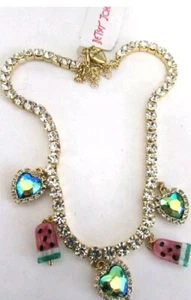 🍉🍉new With Tag Betsey Johnson Watermelon Popsicle Ice Cream Neck ret $58 🍉🍉 - Picture 1 of 1