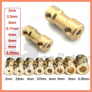 Brass Flexible Shaft Coupling Rigid Coupler Motor Connector CNC 2/3/3.17/4/5/6mm - Picture 1 of 15