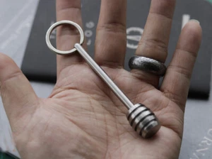 Titanium Key Chain Pendant Knife Beads Pendants Stick EDC Multifunctional Tools - Picture 1 of 7