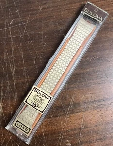 CORREA DE RELOJ DE COLECCIÓN DEADSTOCK BULOVA ORO LAMINADO 10K RGP/INO INOXIDABLE 6"+ FLEXIBLE ELÁSTICA - Imagen 1 de 7