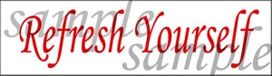 REFRESH YOURSELF 4 INCH GUMBALL MACHINE DECAL COKE RED - Picture 1 of 1
