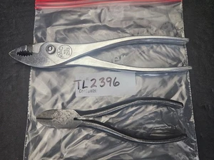 2 - VTG MAC TOOLS #218 SLIP JOINT PLIERS 7 7/8" L #616 DIAGONIAL SIDE CUT PLIERS - Picture 1 of 4