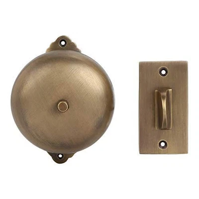 Vintage Doorbell – Victorian Twist Antique Mechanical Doorbell with Manual Ha... - Image 1 of 4