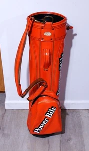 NICE! Vintage Power Bilt Louisville H&B Orange Duro Bilt Golf Bag Caddy 3 Way - Picture 1 of 13