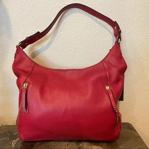 Neue Ora Delphine rote Hobo Handtasche mit Reißverschluss oben - Bild 1 von 6