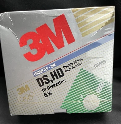 3M 5 1/4" Double Sided Double Density Floppy Diskettes 42426 (Pack of 10) Sealed - Image 1 of 2