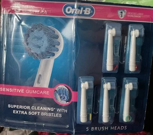Oral-B Sensitive Zahnbürste Ersatzbürstenköpfe - Weiß, 5er Pack - Bild 1 von 1