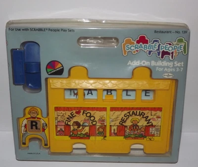 Vintage Scrabble People Restaraunt Play Set Add-On Building #139 New - Image 1 of 4