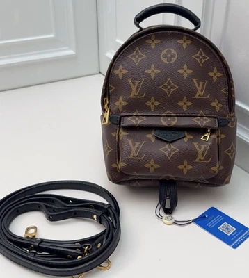 Louis Vuitton Palm Springs Monograma Mini Mochila Bolso de Hombro Marrón Mujer Foto 1 de 4