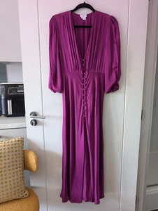 Satin Ghost London Madison Purple Pink Size 10 Size S Dress - Picture 1 of 6