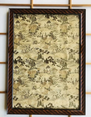 9_Arte de pared textil japonés hecho a mano único enmarcado tela decoración del hogar Foto 1 de 2