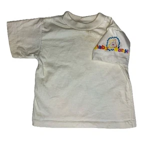 Vintage 90s Baby B’gosh 24 Months Tshirt Sleeve Logo Lion Off-White Stained - Picture 1 of 10