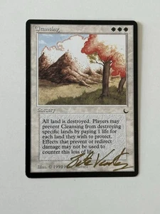 MTG - CLEANSING - Signed by Pete Venters Vintage The Dark Rare Reserved List OOP - Picture 1 of 2