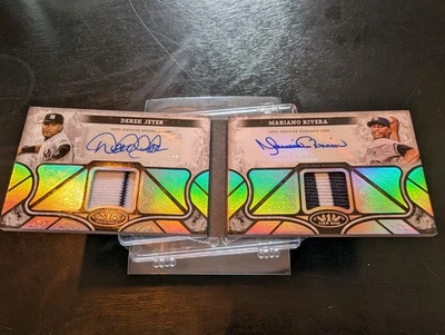 Folleto autógrafo doble reliquia Derek Jeter/Mariano Rivera 2025 Topps Tier One/5 Foto 1 de 4