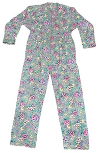 Vintage Blumen Jumpsuit Retro 80er Reißverschluss Overall L Boho Festival Cottagecore - Bild 1 von 10