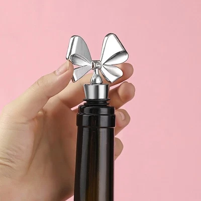 Set Tappi Vino Fiocco Robusti in Oro e Argento per Feste - Immagine 1 di 4