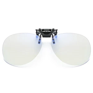 Blue Light Blocking Computer Gaming Anti Eye Strain Clip on Glasses - Picture 1 of 14
