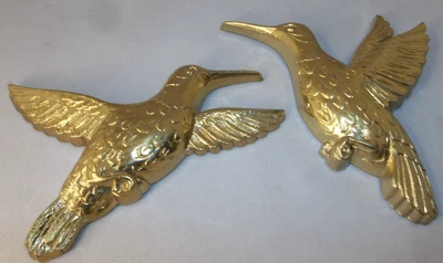 复古家庭互动 HOMCO GOLD HUMMINGBIRDS 全新 2 件套 美国 — 第 1/2 张图片