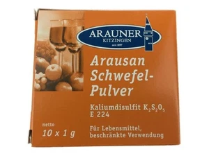 ARAUSAN Kaliumdisulfit Schwefel-Pulver zum Wein schwefeln E 224 - 10x 1g - Bild 1 von 1
