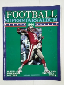 Álbum 16 de superestrellas de fútbol americano de la NFL 1991 John Elway Jerry Rice Barry Sanders - Imagen 1 de 13