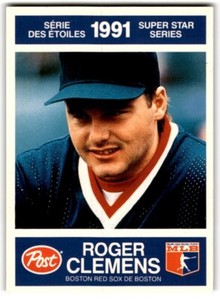 1991 Post Canada Super Star Series Roger Clemens #18 Boston Red Sox