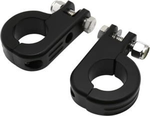 1-1/4" Black Footpeg Mount Bracket Clamp For Harley Dyna FXDF Models 2008-2017 - Picture 1 of 6